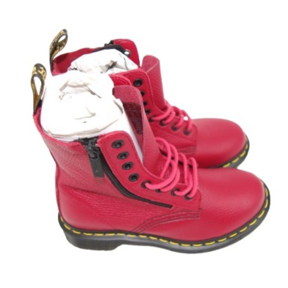 Dr Martens Women’s Size 5 Red Boots 1460 Pascal With Zipper